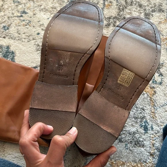 Free People Everly Equestrian Leather Knee-High Tan Boots 10 - Picture 10 of 16